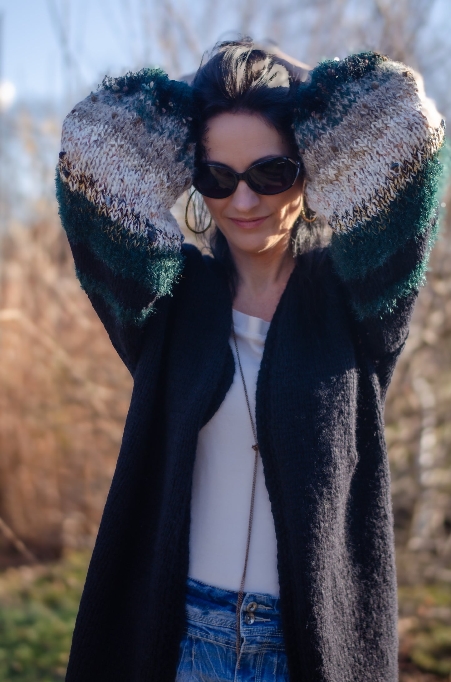 Green point cardigan