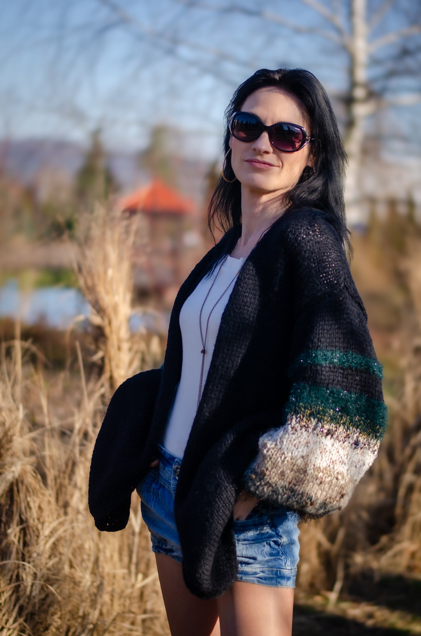 Green point cardigan